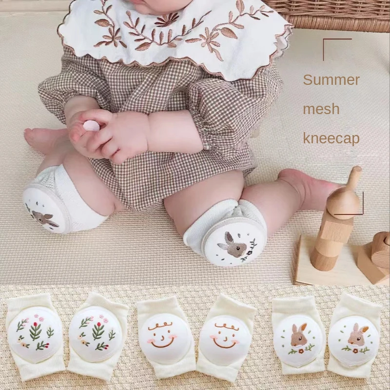 

Новинка, летние детские наколенники для ползания, высококачественные сетчатые дышащие толстые губчатые надувные наколенники, носки для защиты колена