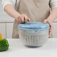 multifunction vegetable dryer salad spinner bowl wash fruit dehydrator lettuce cutter draining basket grind garlic kitchen tools