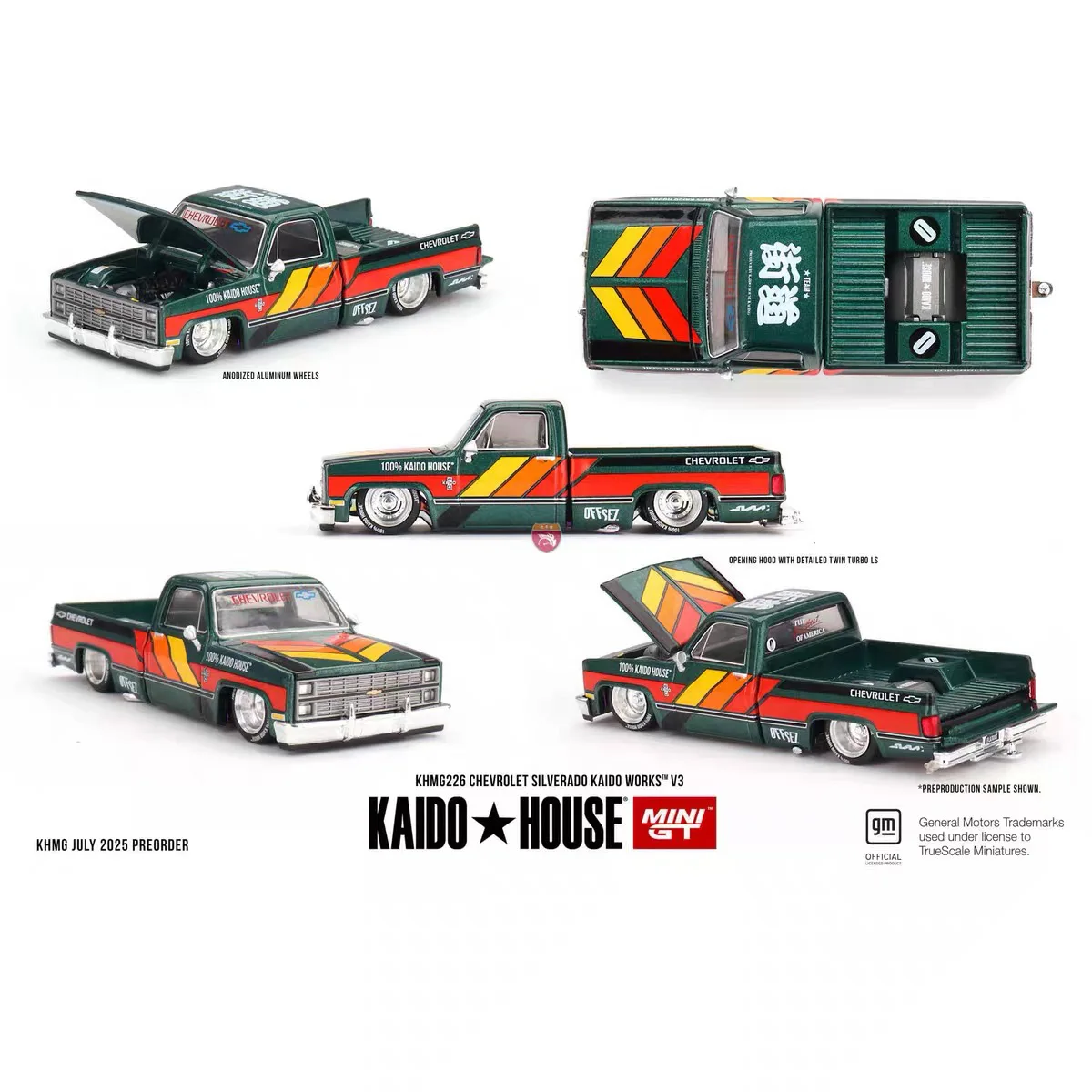 Фото MINIGT KAIDU HOUSE 1:64 GTR34/222 Sorod 226 Datsan 510/229 2000 GTR/228 Модель автомобиля из сплава, ограниченная коллекция №3