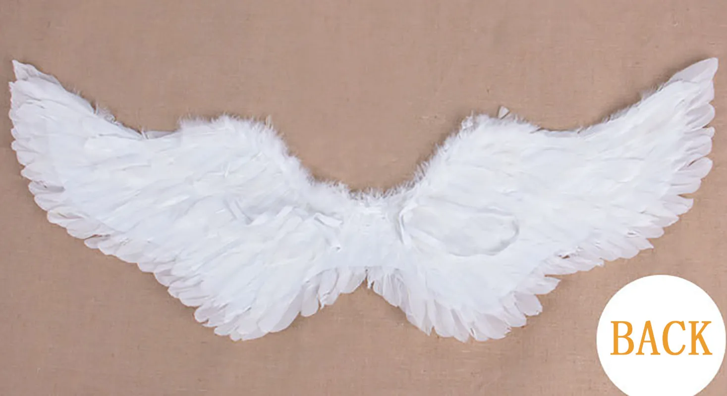 Реквизит для фотосъемки с ангельскими перьями и крыльями девочек танцевальный