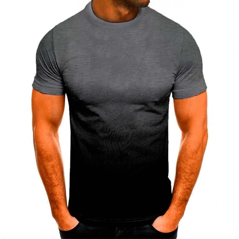 

Solid Color Gradient Men's T Shirts Light to Dark Short Sleeves Summer Hot Sale XXS-6XL Tops for Men's Daily Shopping