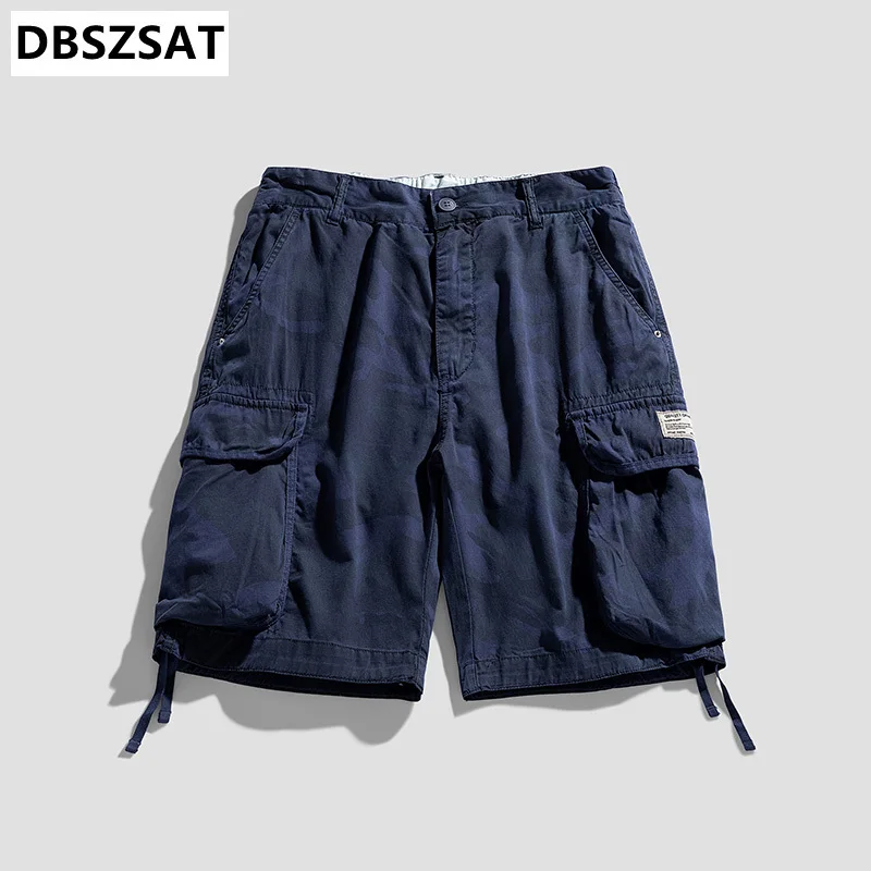 

Summer Cargo Shorts Men Multi-Pocket Military Camo Casual Shorts Fashion Baggy Overalls Pants Male Bermuda Masculina Plus Size