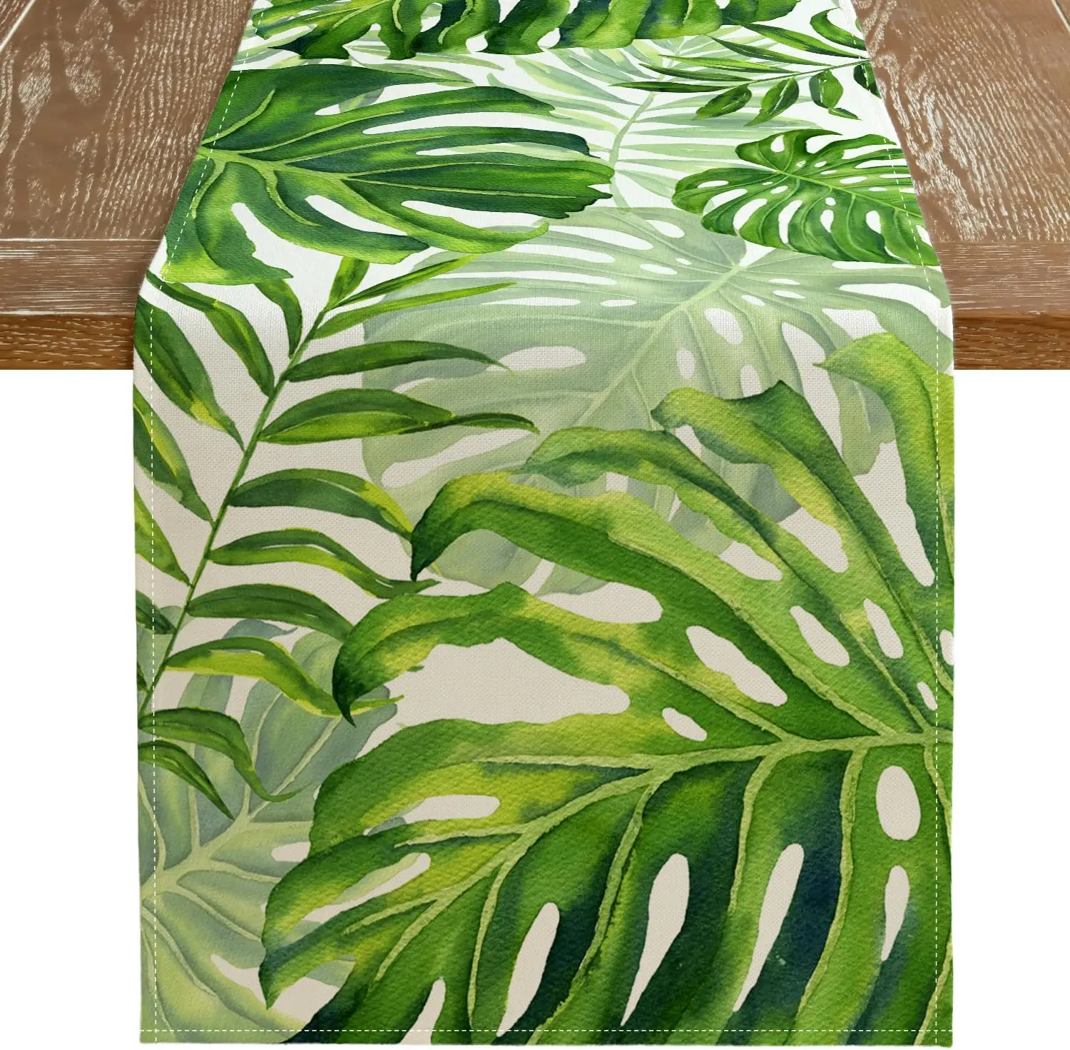 

Льняная скатерть с пальмовыми листьями