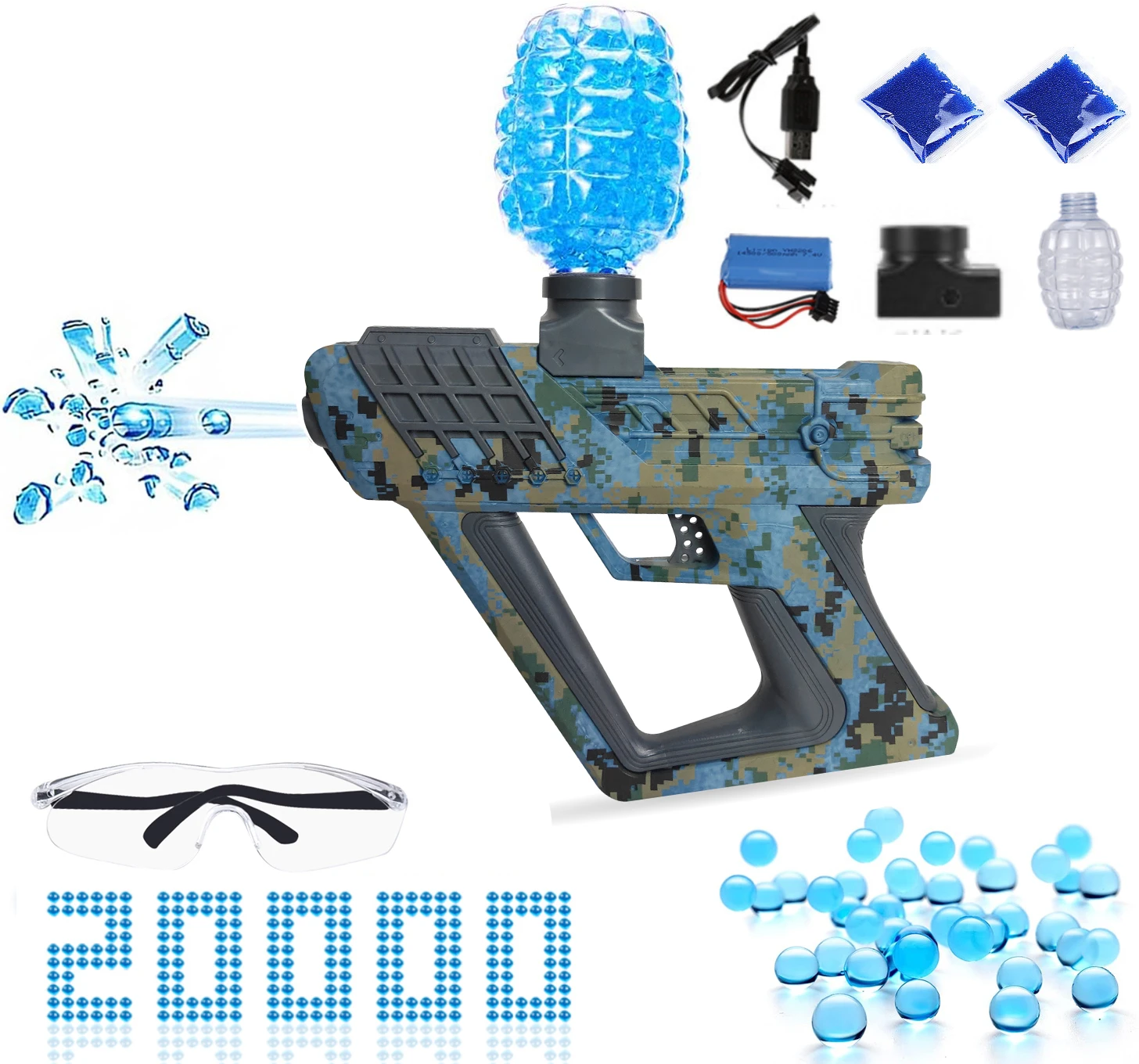 

Hot Water Beads Gel Blaster Automatic Electric Splatter Ball Gun Pistol Toys for Children Adult Birthday Gift Water Gel Gun