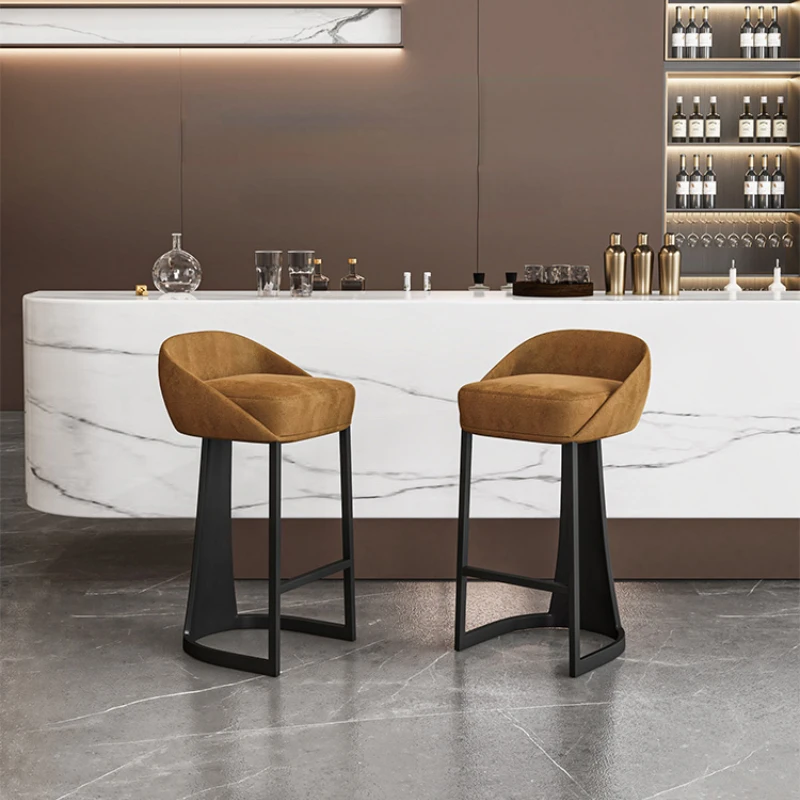 

Velvet Luxury Bar Stools Luxury Living Room Nordic Creative Sexy Bar Chair Dining Chairs Kitchen Counter Sandalye Furniture XY