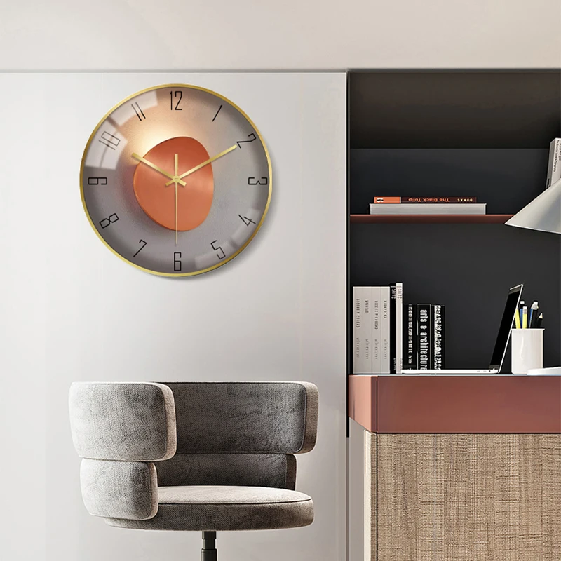 

Nordic Silent Wall Clock Modern Living Room Luxury Luminous Wall Clock Kitchen Stylish Art Duvar Saati Minimalist Decor WK50WC