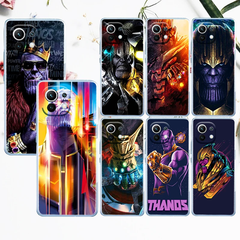 

Marvel Avengers Thanos For Xiaomi Mi 12 12X 11 11T 11i 10T 10 Pro Lite Ultra 5G 9T 9SE A3 Transparent Soft TPU Phone Case