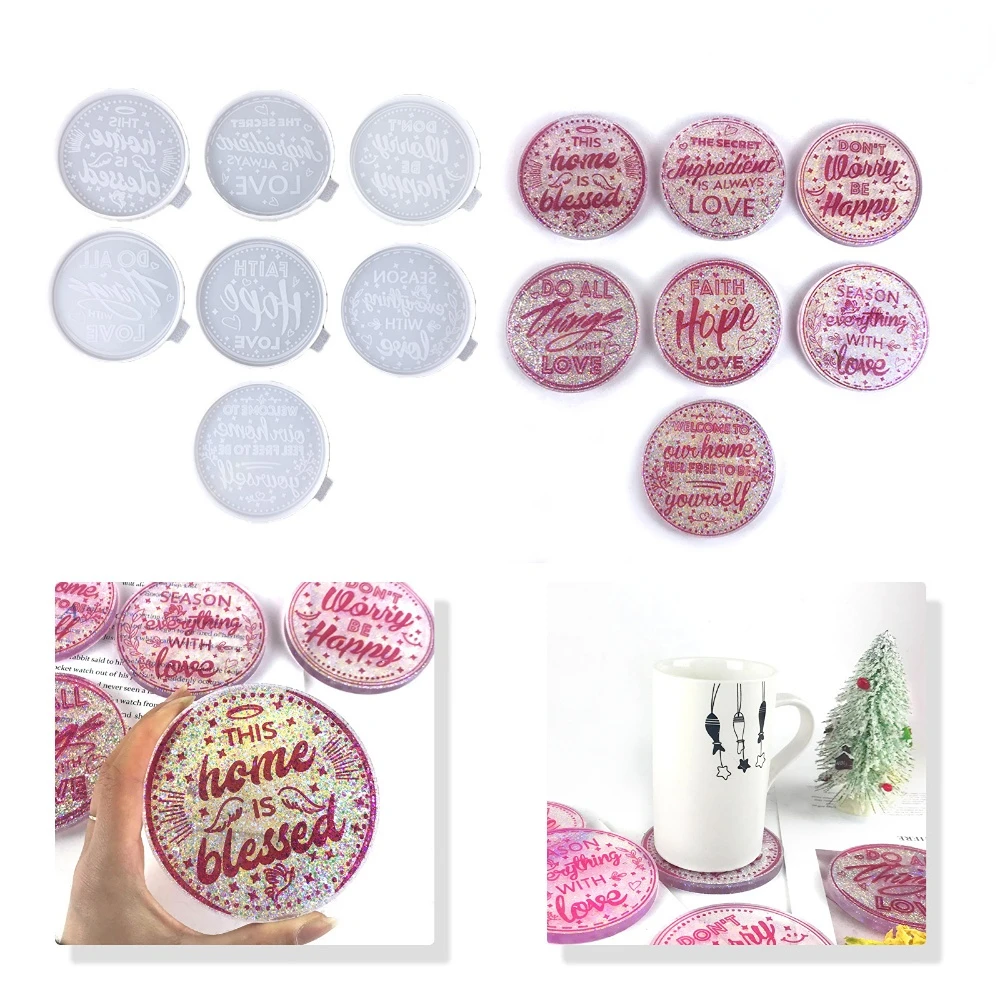 

7 шт., круглые силиконовые формочки для рукоделия