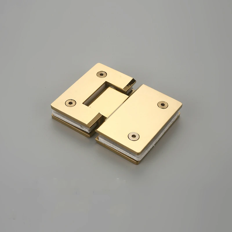 

180 Degrees open 304 Stainless Steel Wall Mount Glass Shower Door Hinge gold