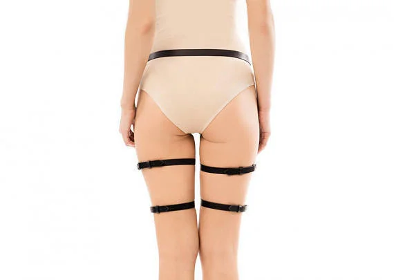 Женский комплект из 2 предметов искусственной кожи бюстгальтер с V-образным