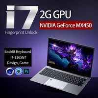 nvidia mx450 2g gpu core i7 11th gen cpu laptop i7 1165g7 gaming notebook computer business office bluetooth metal netbook pc