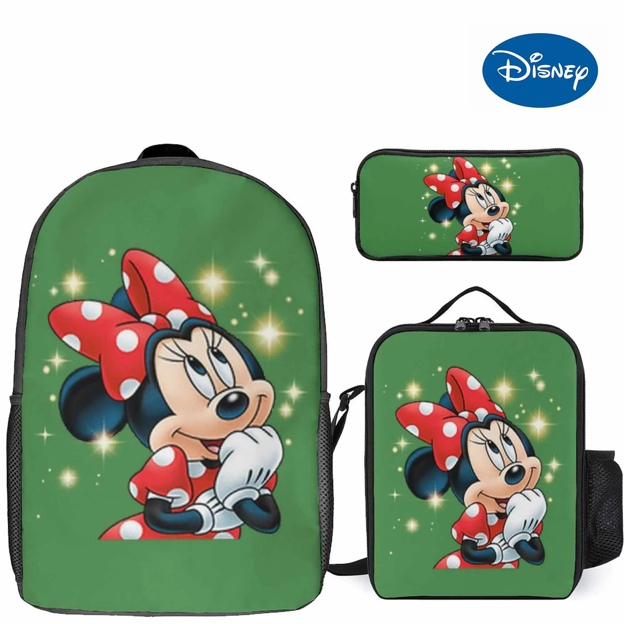 

Сезон Снова в школу, школьный рюкзак из трех частей для мальчиков и девочек, набор для еды с принтом персонажа из мультфильма Диснея, фотокарандаш