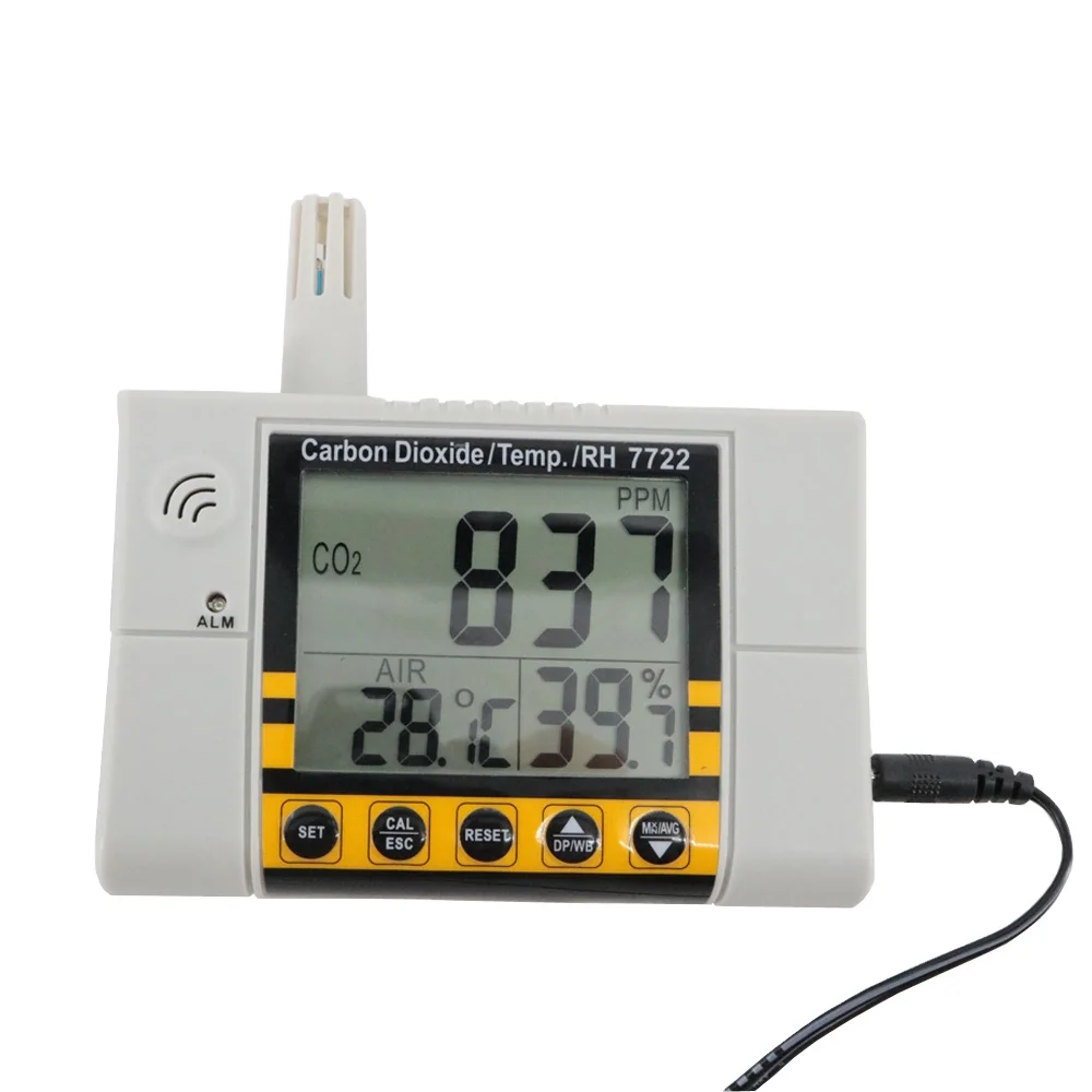 

AZ7722 цифровой настенный тестер углекислого газа, измеритель температуры и влажности, Многофункциональный тестер воздуха