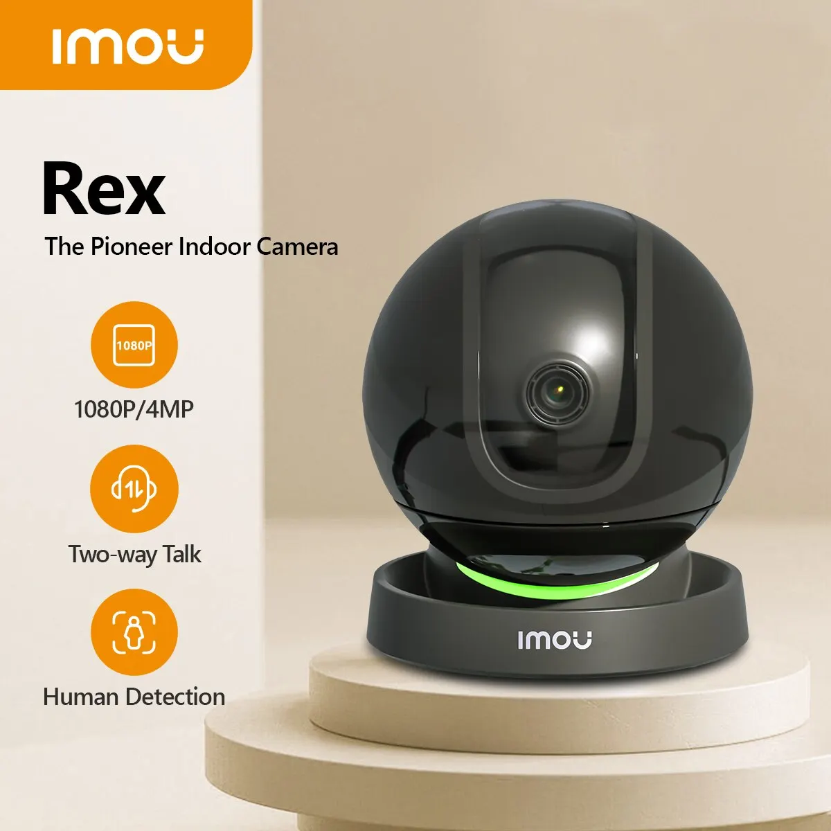 IMOU Rex 4MP Wifi IP Camera Home Security 360 Camera AI Human Detection Baby Phone Camera Night Vision PTZ Camera
