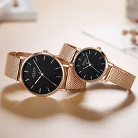Couple Watches Men Luxury Famous Brand Lover's Watch Women Casual Stainless Steel Watches Student Lovers Romantic Dial Watch