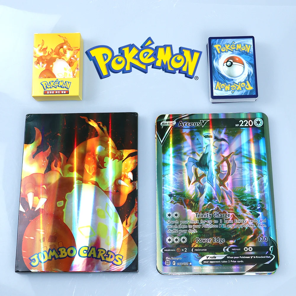 

30pcs 21*15cm Anime Pokemon Collection Shiny Rainbow English Flash Grande Cards Mewtwo Mew Vstar Vmax Oversized Card Gifts Toys