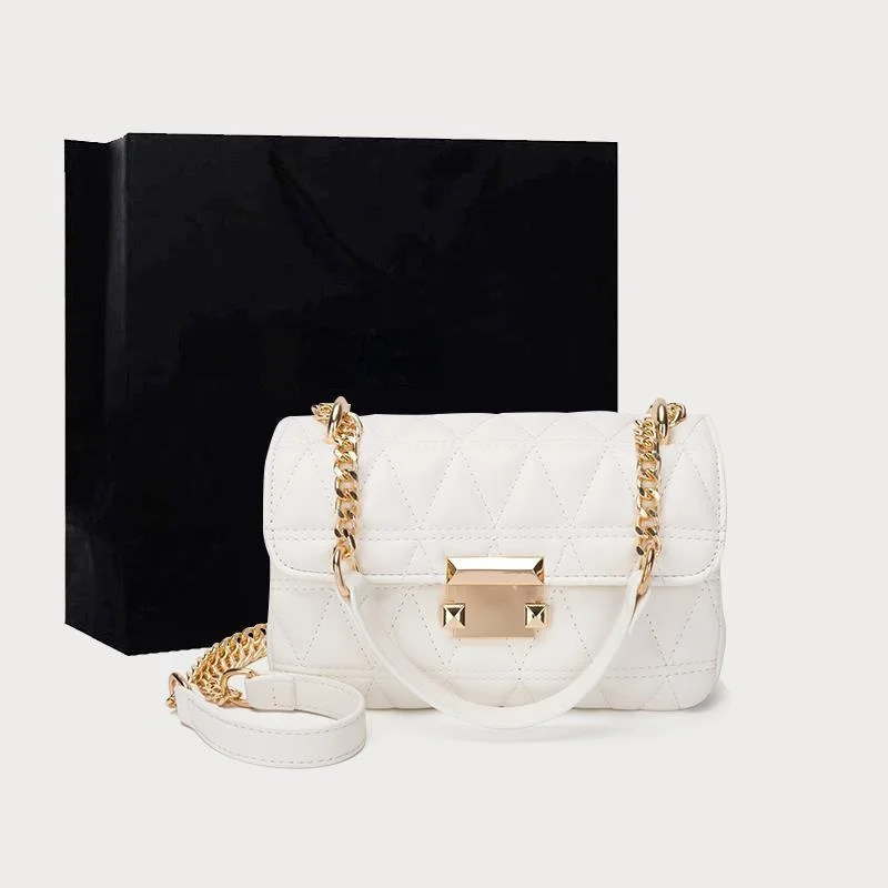 Brand 2023 Luxury new trend Square Handbag Simple women Quality Leather Women's Designer Handbag Lock Shoulder Messenger bags