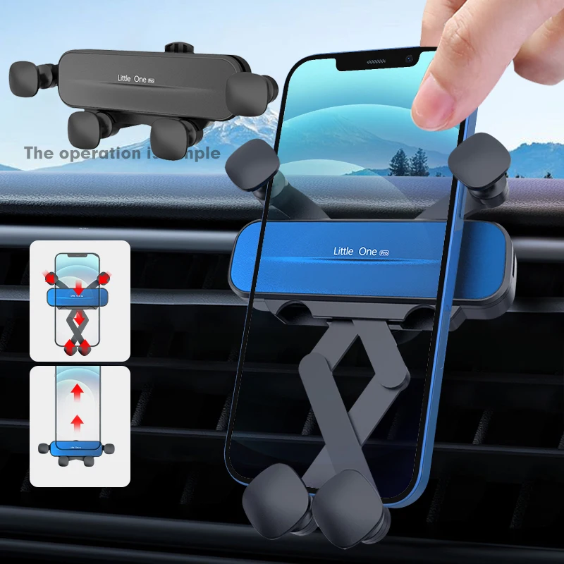 

Gravity Car Holder For Phone Air Vent Clip Mount Mobile Stand Smartphone GPS Support bracket For iPhone 13 12 Xiaomi Samsung