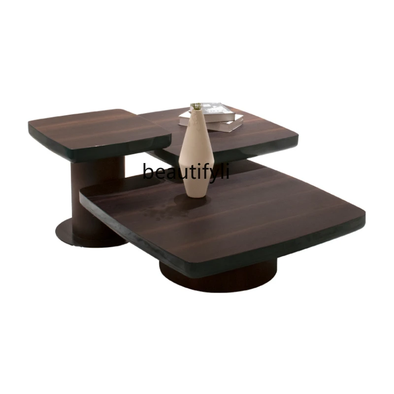 

yj Italian Minimalist Smoky Baking Finish Tea Table Living Room Nordic Modern Minimalist Size Combination Side Table