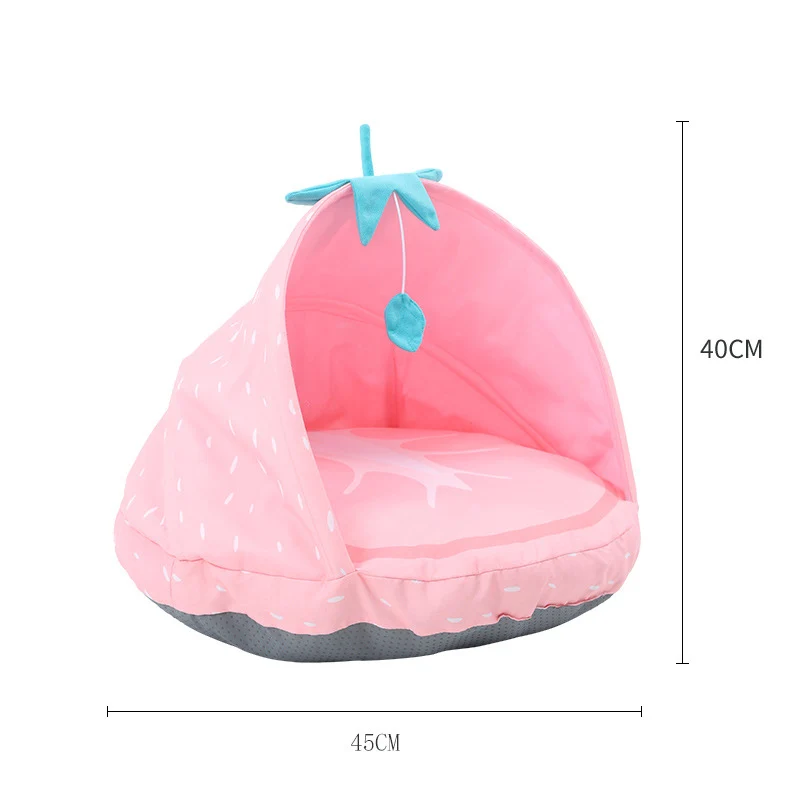 Летняя складная корзина для домашних животных с фруктами и кошками