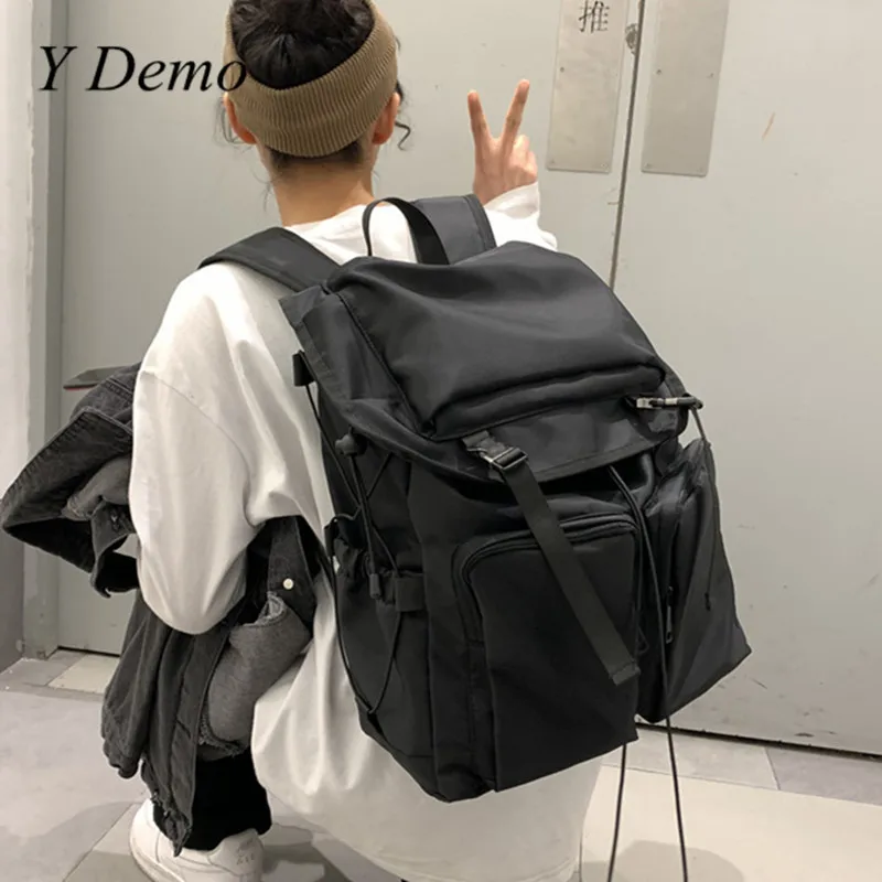 

Y Demo гранж застежка пряжка для путешествий рюкзак свободные ремни Обложка Студенческая школьная сумка