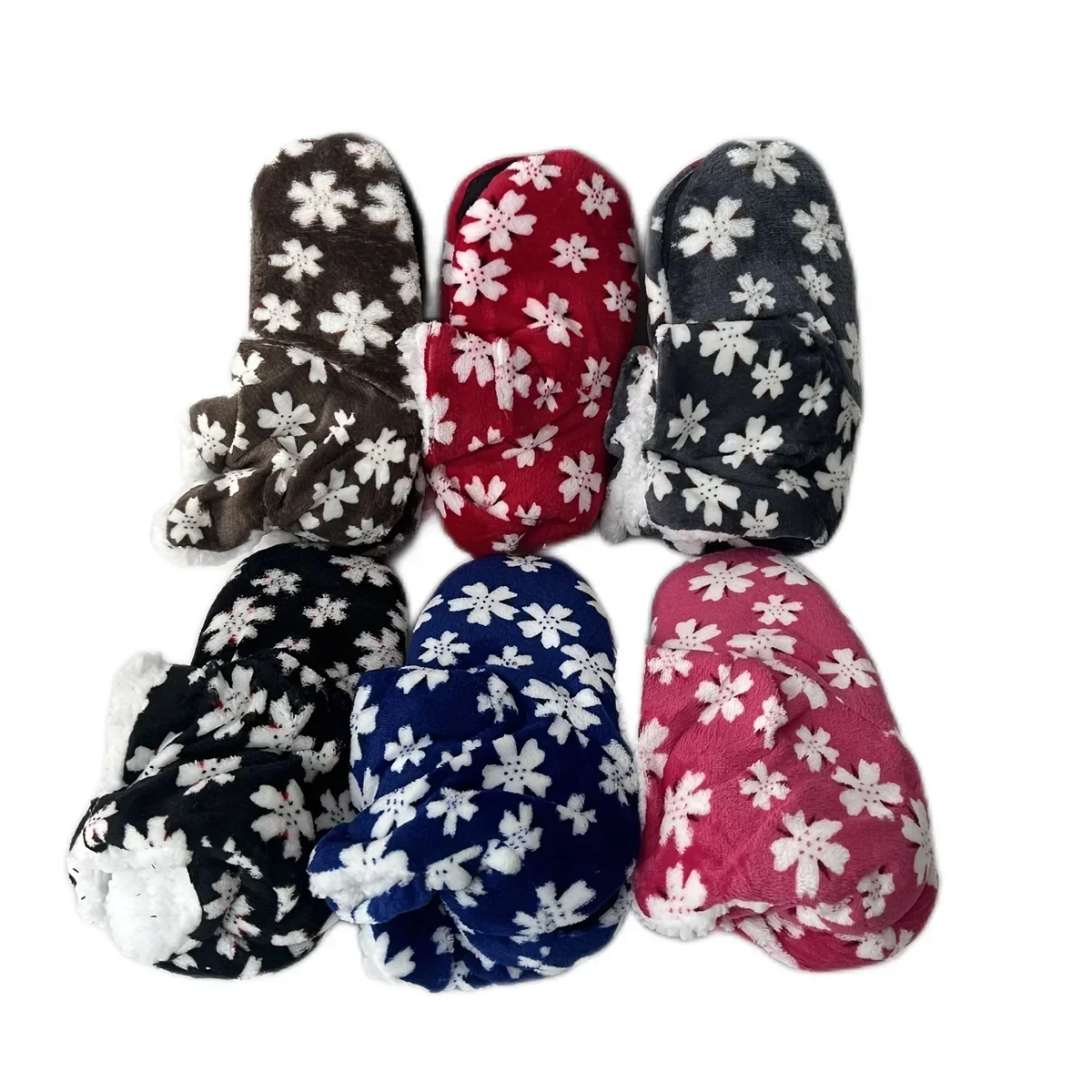 Женские плюшевые тапочки с мехом цвет в ассортименте