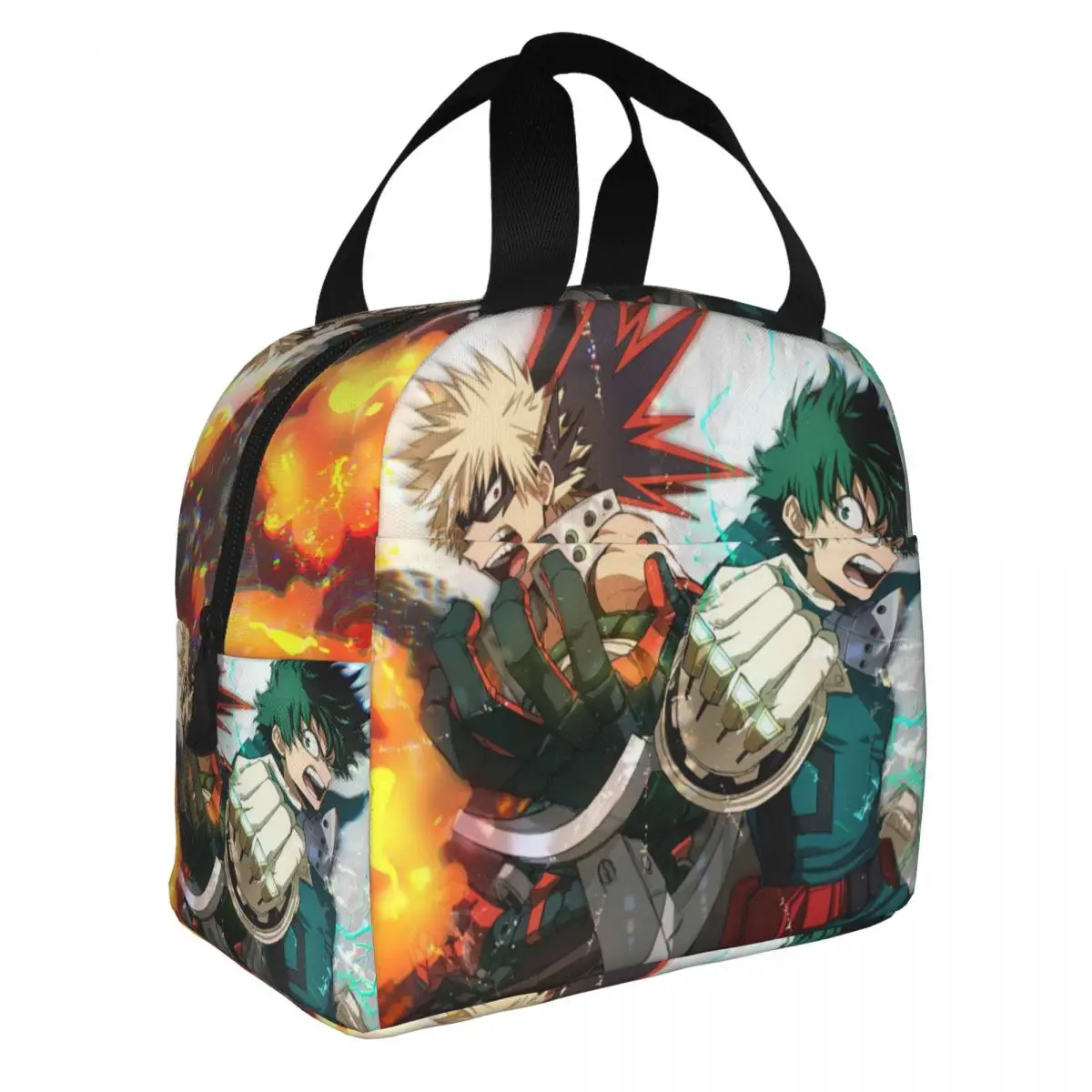 Anime,My Hero Academia Lunch Bento Bags Portable Aluminum Foil thickened Thermal Cloth Lunch Bag for Women Men Boy