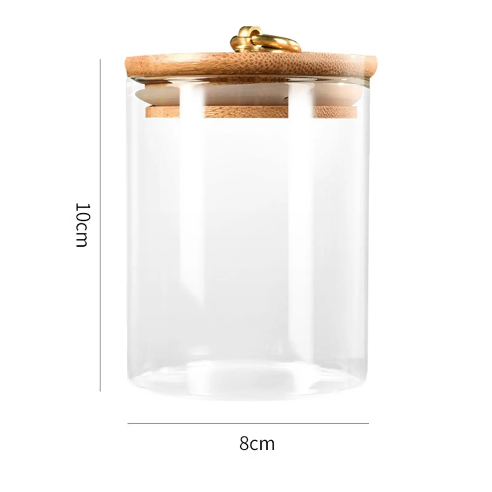Glass Storage Jar Glass Canisters Clear Spice Jars Pantry Organization with Wood Lid for Dry Ingredients snacks Candy Tea