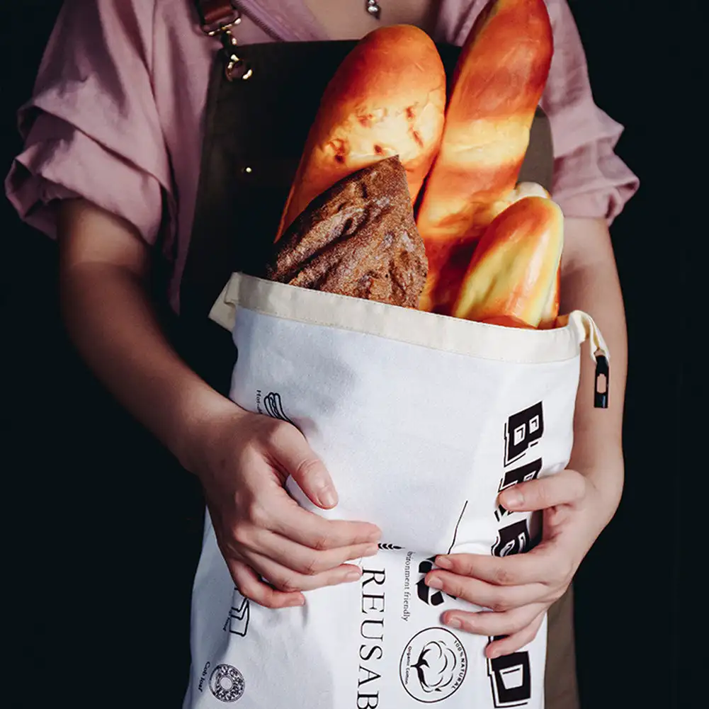 

Reusable Cotton Bread Bag Kitchen Food Storage Stuff Bag For Home Kitchen Shopping Storage Supplies Fresh Keeping Food Bags
