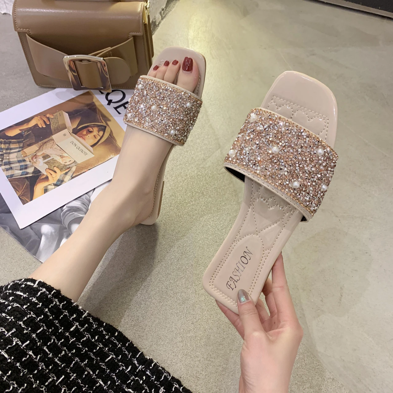 

Женские сандалии на плоской подошве, летние босоножки, Размеры 35-43