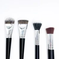 shinedo 4 pcs synthetic hair makeup cream brush flat foundation concealer kabuki set make up kit