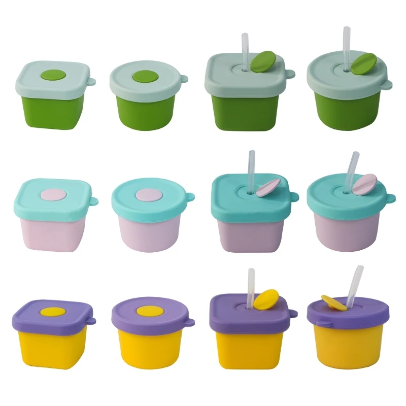 

Feeding Box Feeder with Lid Reusable Small Container Shower Gift for Infants