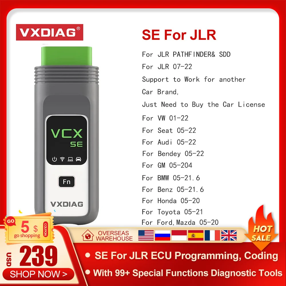 

VXDIAG VCX SE For Jaguar For Land Rover OBD2 Diagnostic Tools professional Code Scanner For JLR Support programming coding
