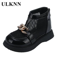 children hollow out sandals summer of 2022new girls martin sandal students black ankle shoes wholesale kid flats xmn 16