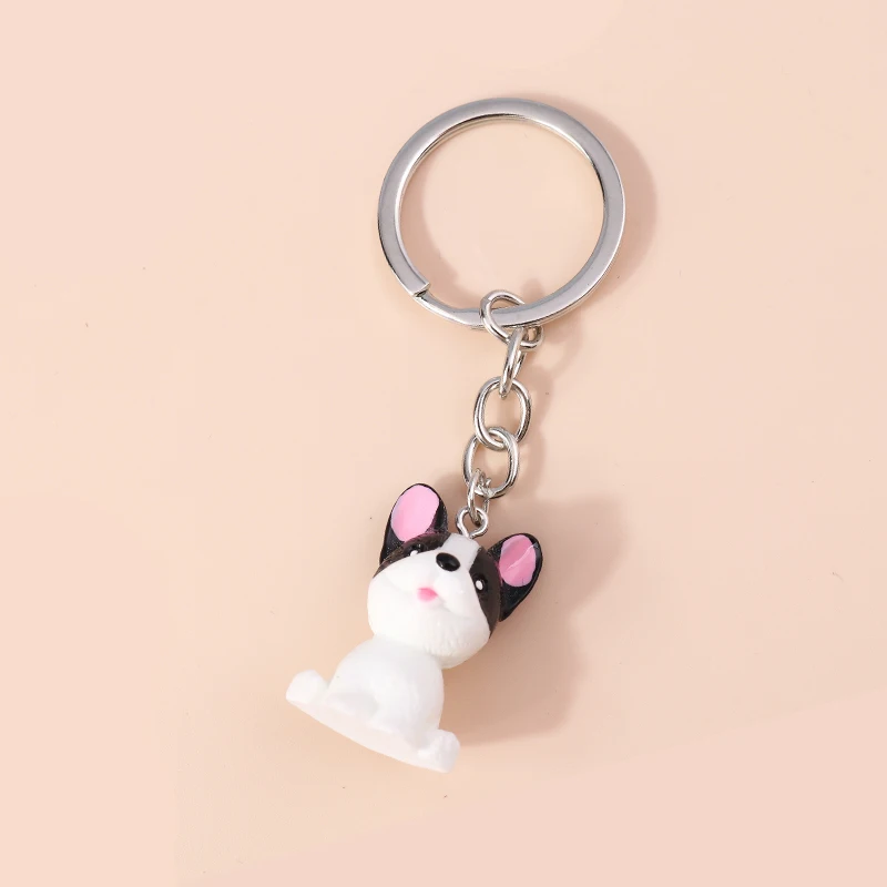 

Cartoon 3D Animal Keychain for Car Key Cute Dog Key Ring for Women Men Girls Handbag Pendants Key Chains DIY Jewelry Accessories