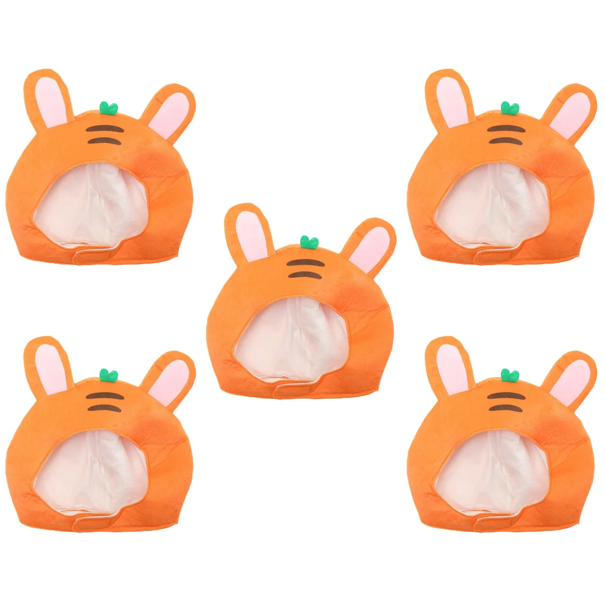 

5x Lovely Kids Woman Rabbit Costume Bunny Hat Carrot Bunny Hat Costume Funny Hat Costume Party Hat