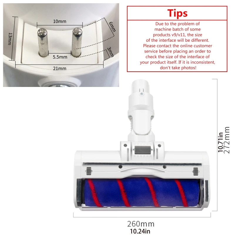 D0AB Универсальные щетки для пылесоса двойного назначения турбощетка