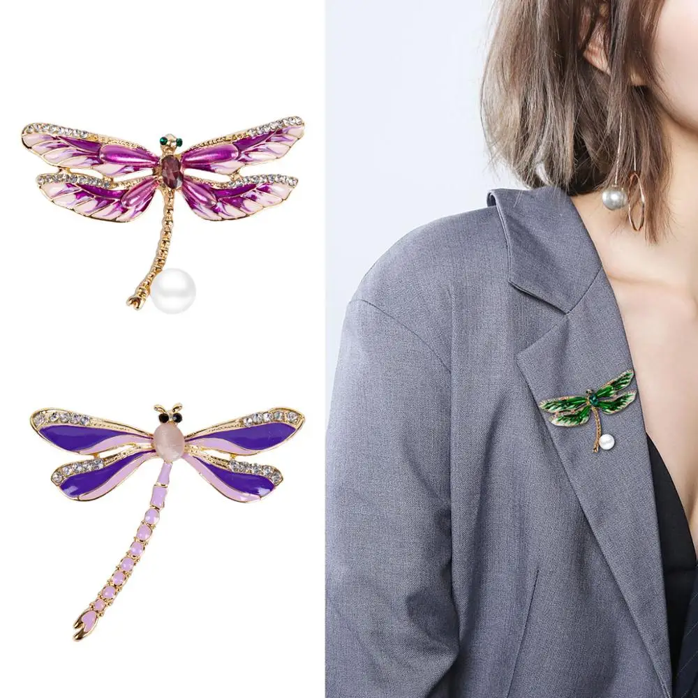 

EASYA 2022 New Butterfly Brooch Women's Clothes Accessories Dripping Brooch Party Wedding Decoration Diamonds Crystal