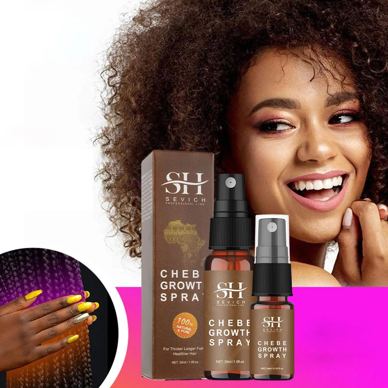 Three Scouts Sevich Hair Growth Products for Women Africa Traction Alopecia Chebe Hair Growing Oil Anti Hair Loss Treatment Thic