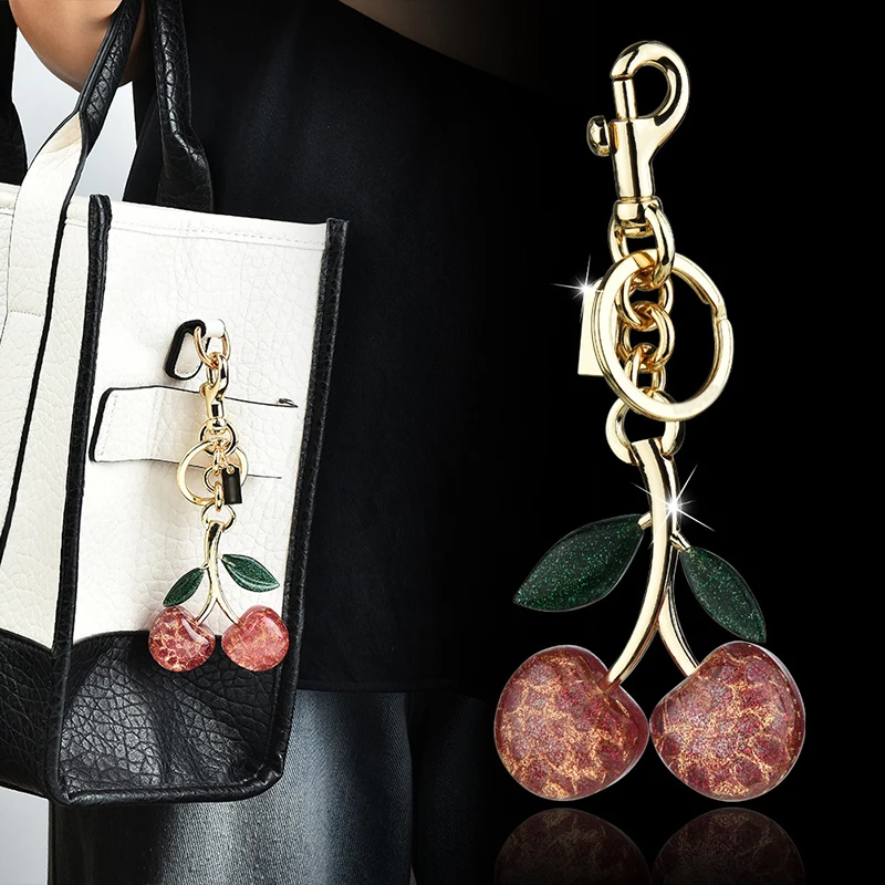 Модный брелок с вишней милый универсальный кулон для женщин и мужчин изысканное