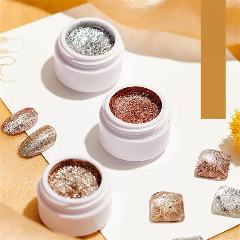 

6Colors Nail Art Flash Nail Art High Density Gold And Silver Japanese Platinum Glue Metal Painted Drawn Glue Nail Art Decoration