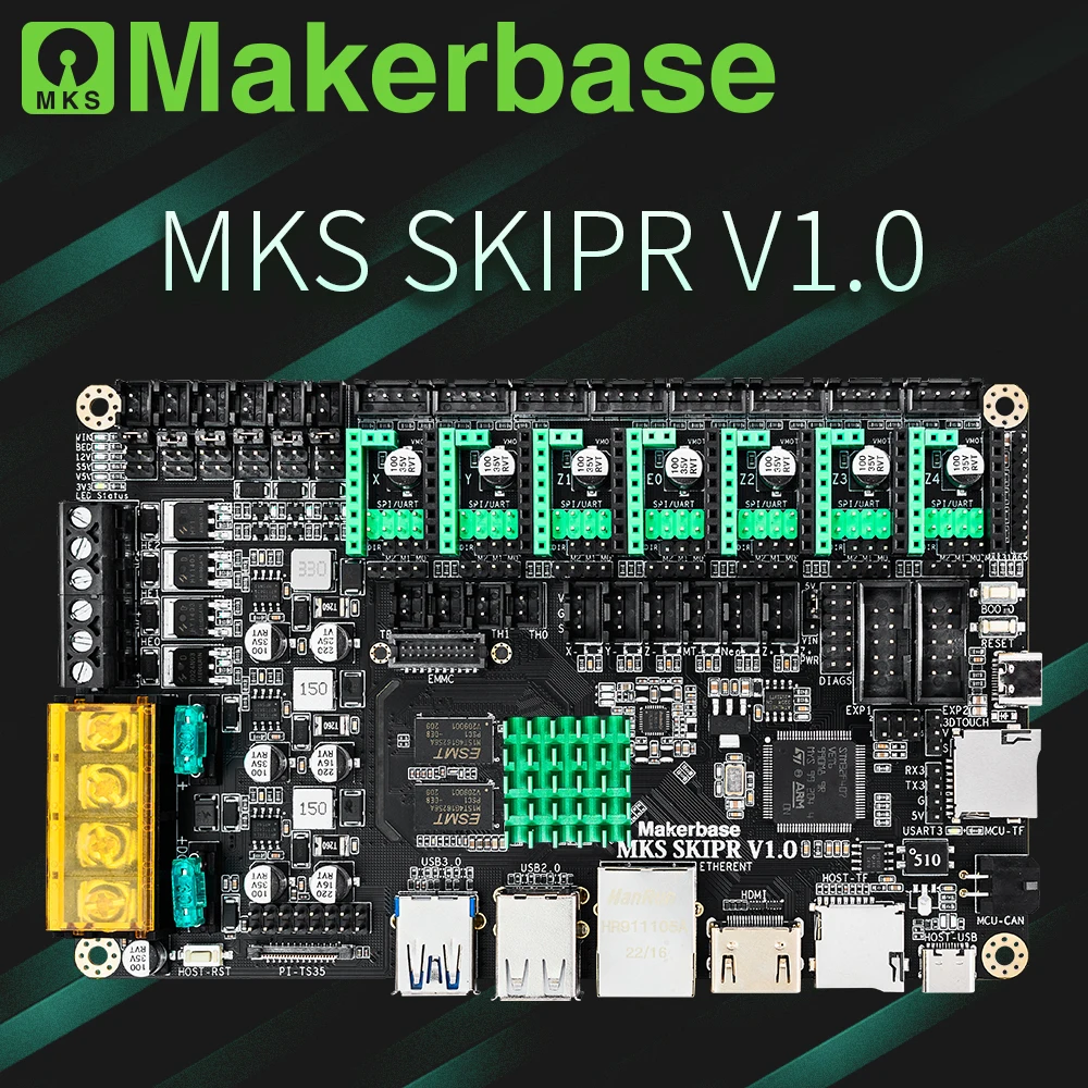 Makerbase MKS плата для 3D принтера четырехъядерный 64-битный SOC работает с Klipper и 3 5/5 0