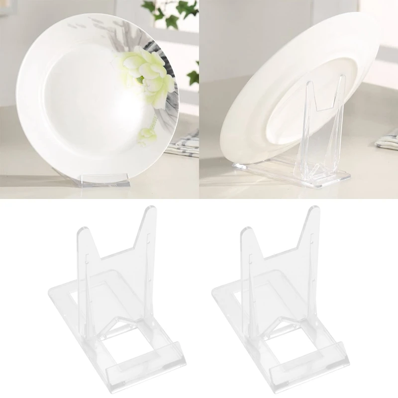 

20 Pcs Display Stand, Acrylic Plate Stands Adjustable Sliding Clear Display Stand Easel Two Part For Plates,Books