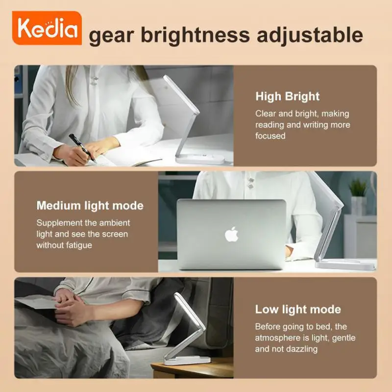 

Wireless Portable Led Night Light Usb Folding Led Desk Lamp Eye Protection Light Led Table Lamp Rechargeable Night Light Touch