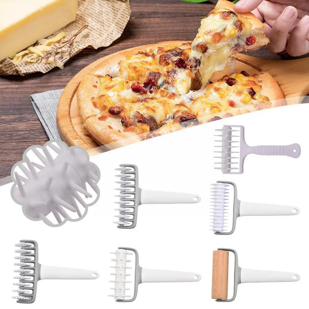 

1Pc Pizza Plastic Dough Docker Time-Saver Pizza Dough Cutter Baking Roller Creative Lattice Pastry Cookie Mesh Household To W0N8