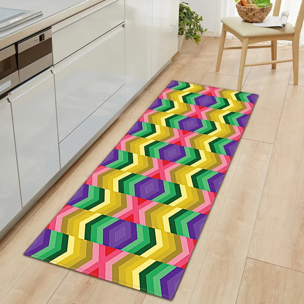 Простой геометрический узор домашний кухонный напольный коврик дверь передний