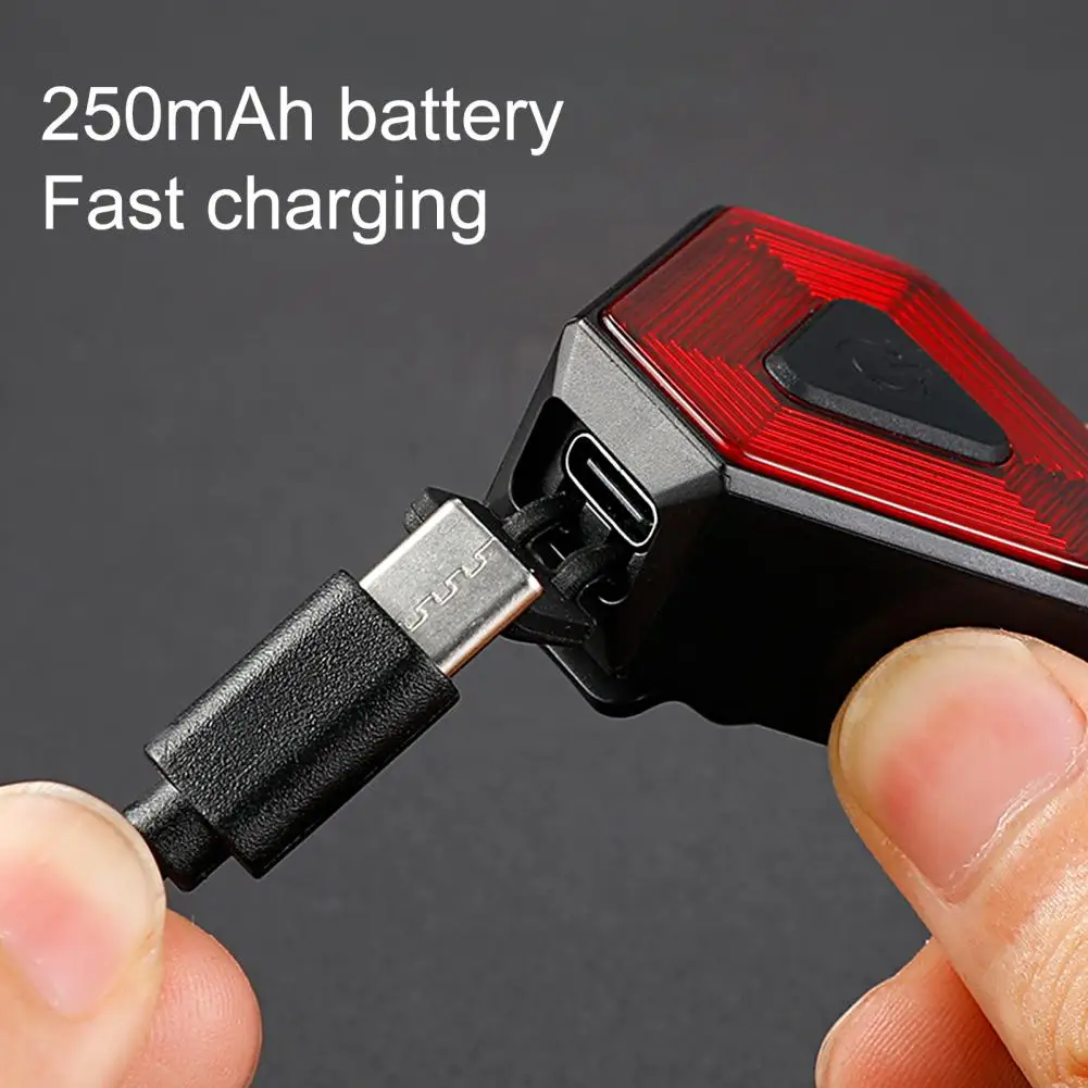 

USB Charging Portable High Brightness Water Resistant Anti Fall Bike Rear Light Bicycle Taillight for Cycling