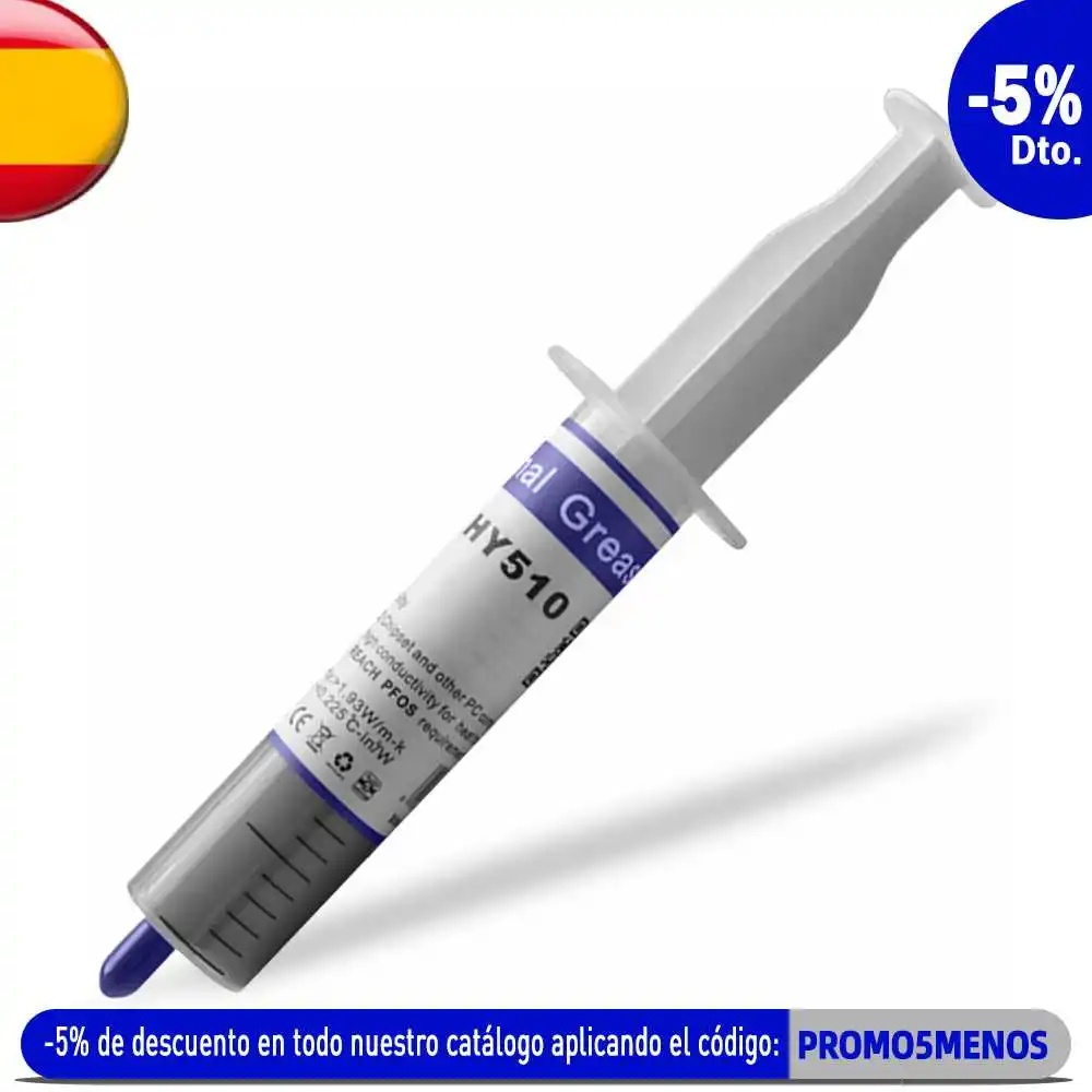 

Thermal Interface Material Halnziye HY510 1.93W/m-k 30g Syringe Grey Compound Grease Paste TIM Gel Heat Sink for CPU