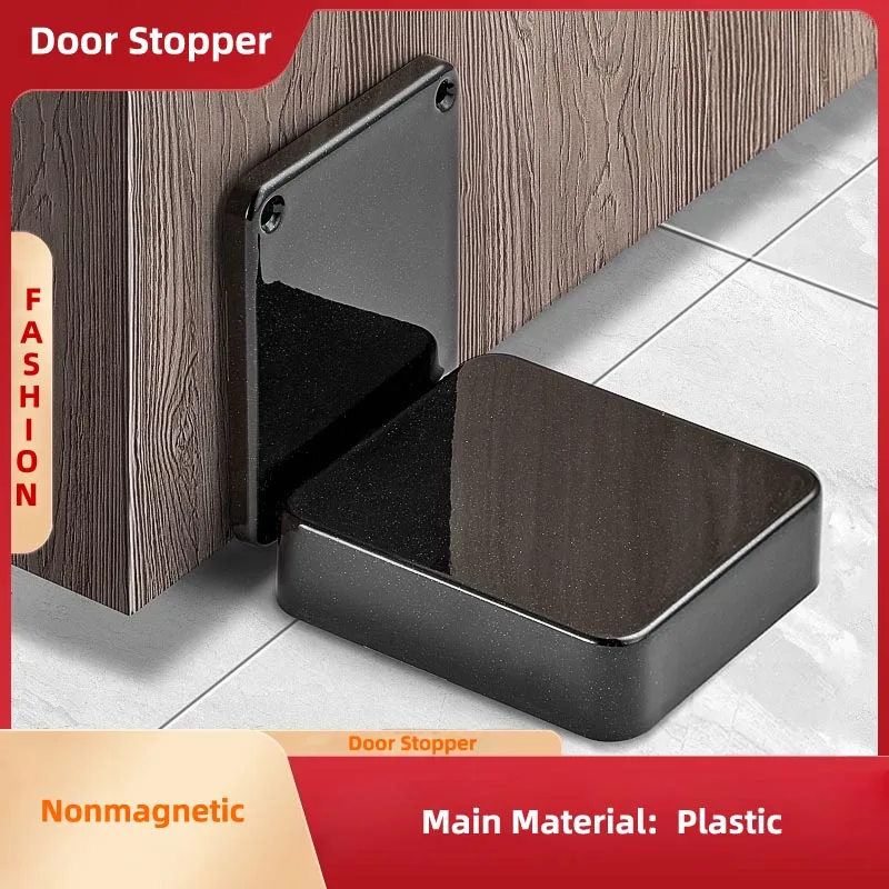 

1pc Stainless steel Door Holder Nonmagnetic Door Stopper Non-punch Sticker Water-proof Door Stop Furniture Door Hardware