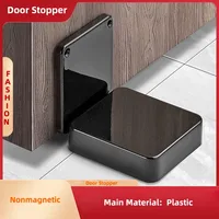 1pc Stainless steel Door Holder Nonmagnetic Door Stopper Non-punch Sticker Water-proof Door Stop Furniture Door Hardware